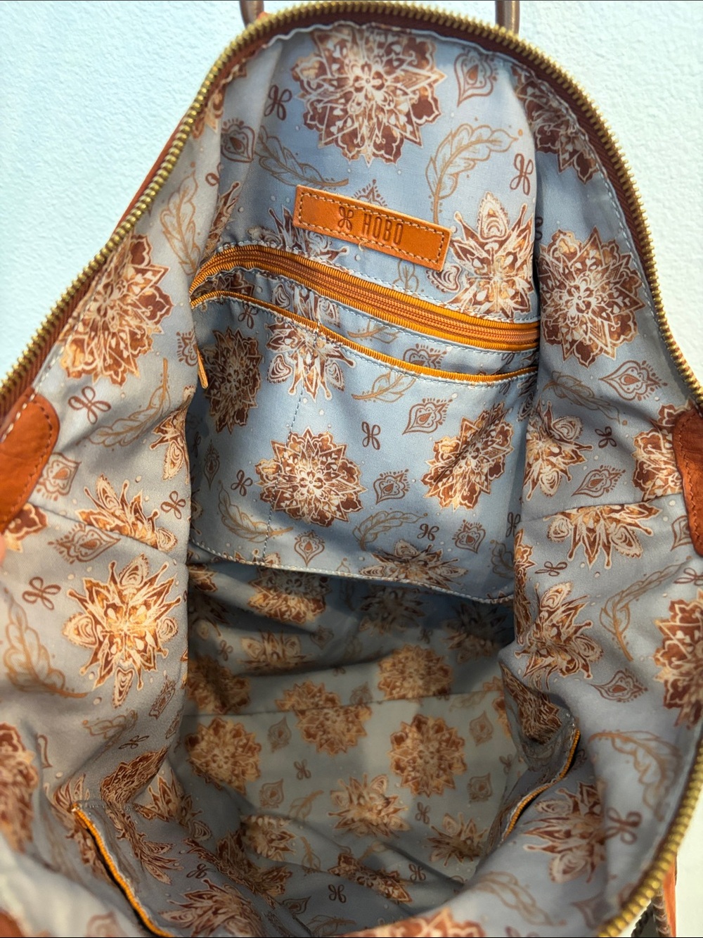 HOBO Rust Suede Shoulder Bag with Braided Trim - Picture 2 of 4